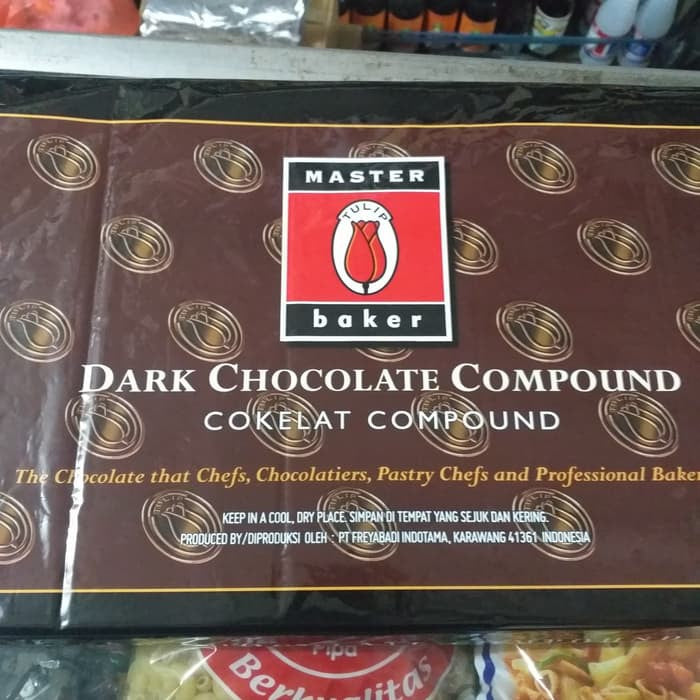 tulip coklat master baker per 250gr dark chocolate dcc