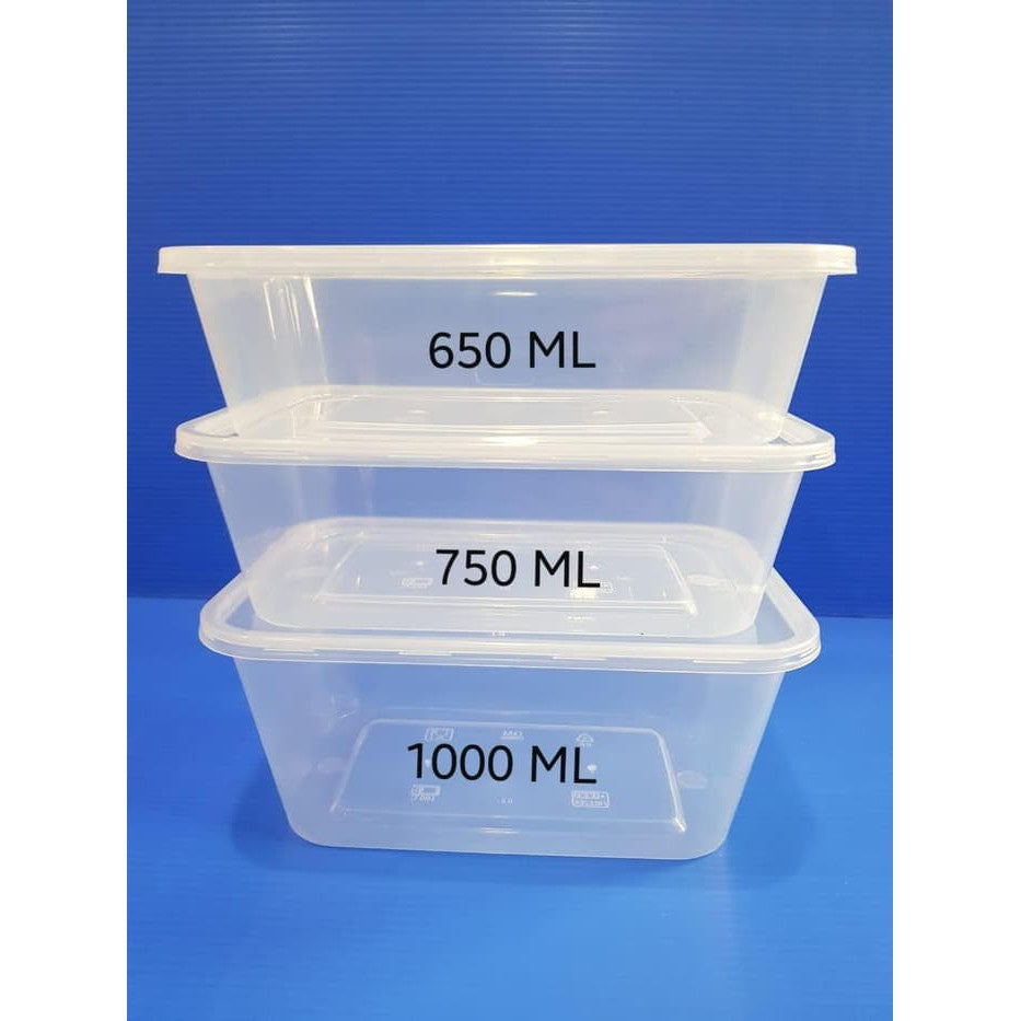 Thinwall 750ml / 500ml per 10pcs Food container makanan kotak makan