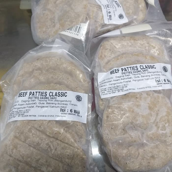 BERNARDI BEEF PATTIES 6s 240gr daging burger sapi classic premium