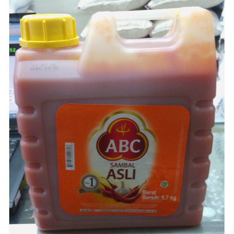 abc sambal dirigen 5,7kg (gojek/grab) galon jerigen