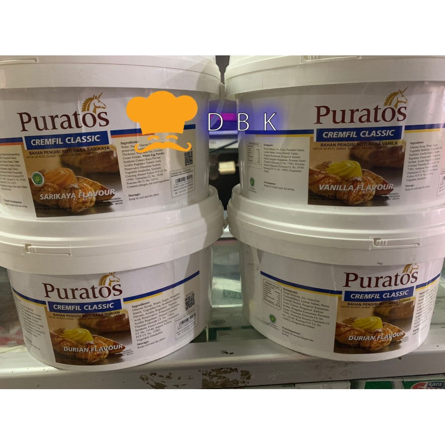Selai filling PURATOS CREAMFIL edition 500gr vanila durian srikaya dll