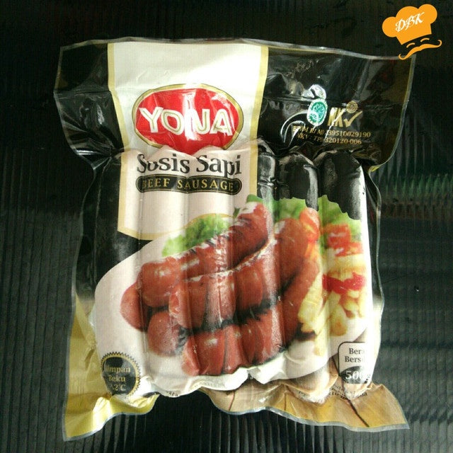 Yona sosis bakar / sosis sapi Yona jumbo 500gr 6 pcs