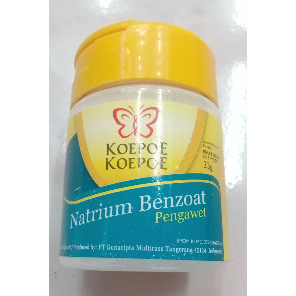 Kupukupu Natrium Benzoat 33 gr pengawet makanan