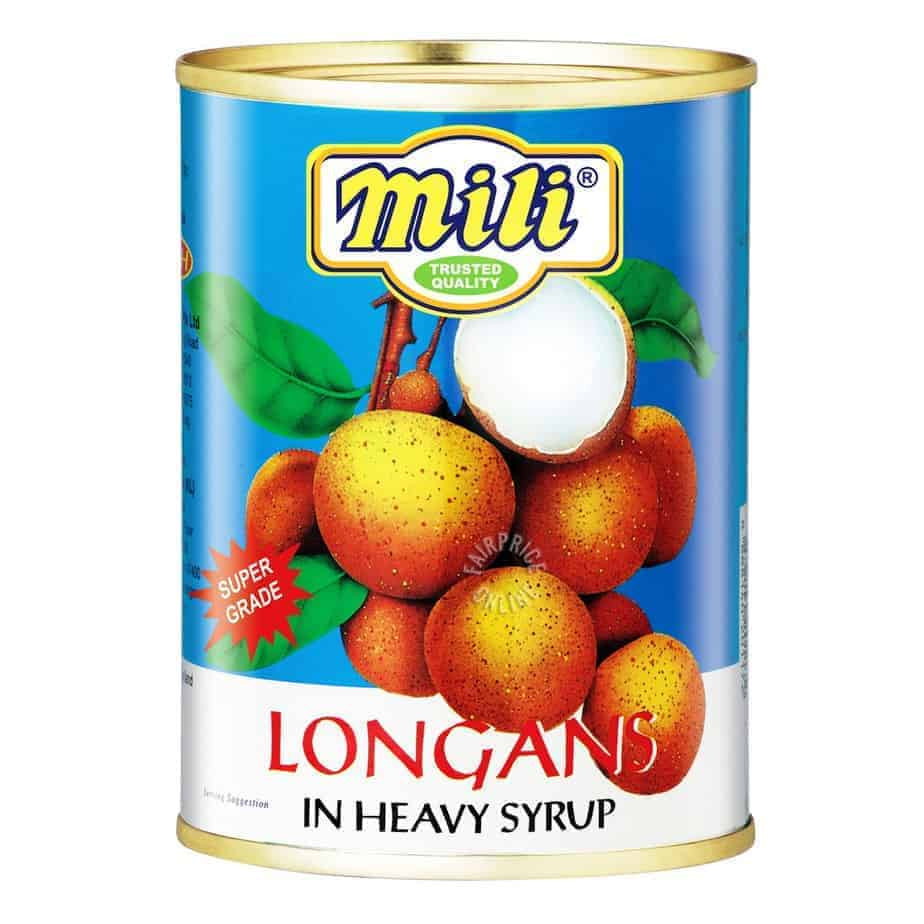 Mili Brand Longan In Heavy 565gr Syrup buah Kelengkeng Larutan Gula Longans