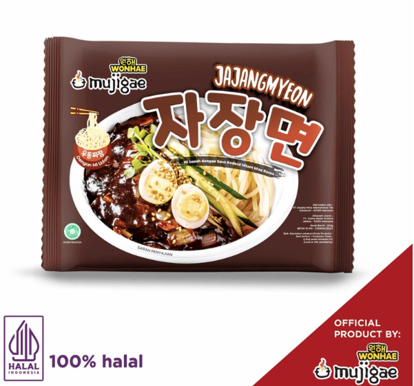 Mujigae by Wonhae Jajangmyeon Mie Saus Kedelai Hitam Mini 265gr
