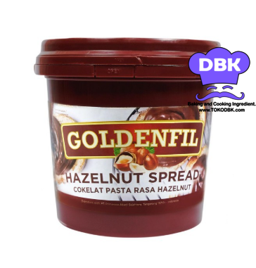 goldenfil hazelnut crunchy 1kg selai hazelnut dengan malt gurih