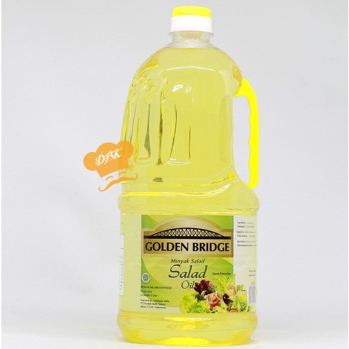 Golden Bridge Salad oil 2ltr minyak soybean bukan lily flower happy