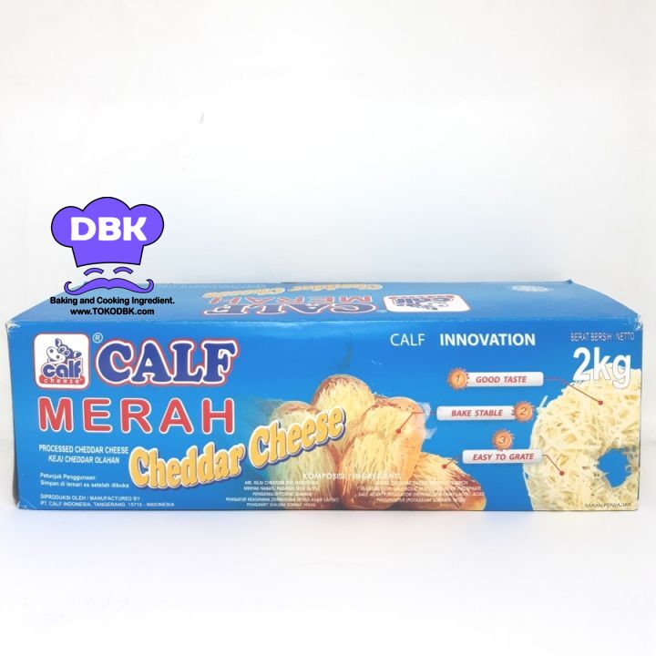 Keju Calf Merah Cheddar Cheese 2kg