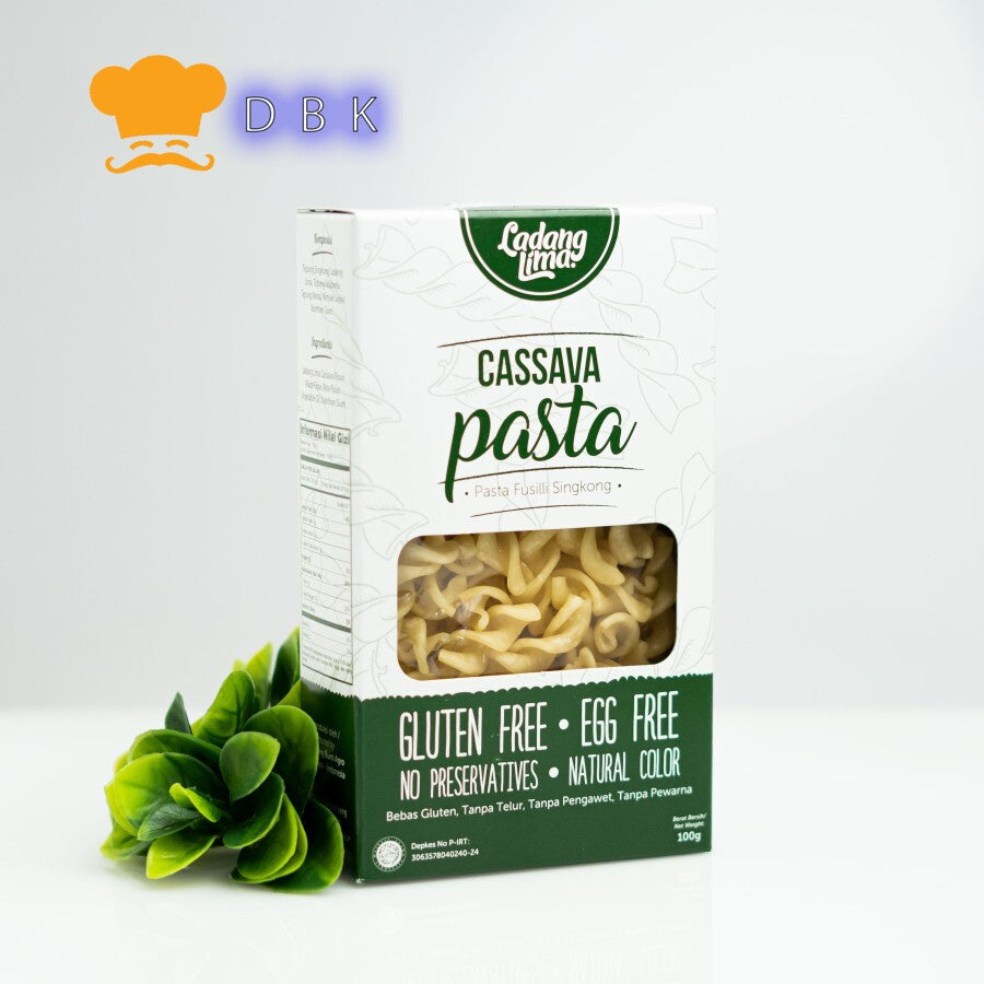 Ladang Lima - Pasta Cassava Fusili 100gr - Pasta Organik singkong