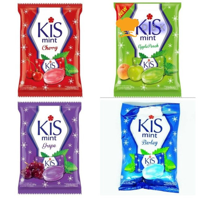 Permen Kis Kiss Cherry Barley Mint Grape Apple Isi 50 Butir