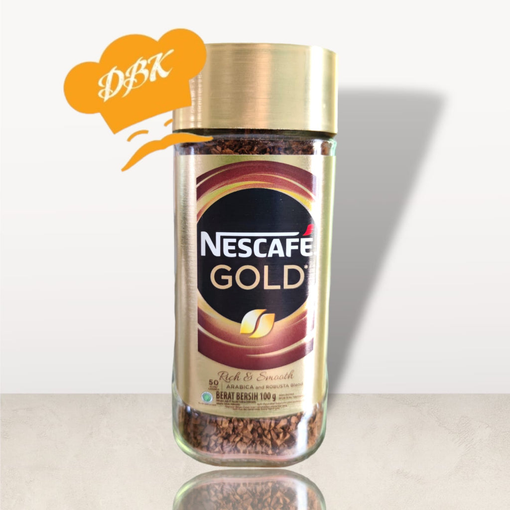 Nescafe Gold 100gr jar kopi hitam bubuk arabica robusta blend coffee