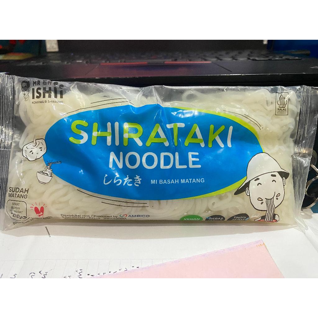 Mie basah Shirataki Hijau 200gr ishii konnyaku Wet Noodles Diet Keto