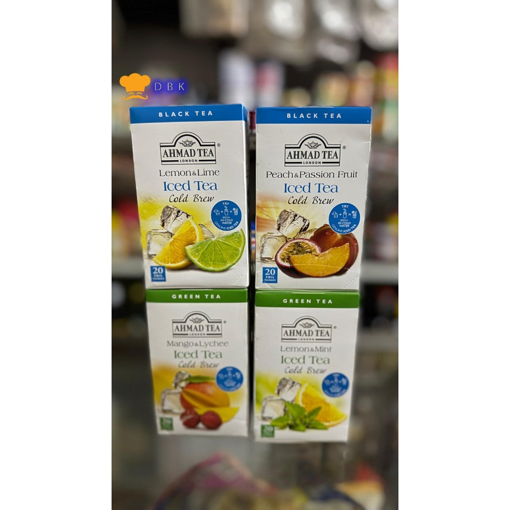 Ahmad Tea 20 tea bag COLD BREW ICE TEA series lemon lime peach passion fruit mango lychee mint