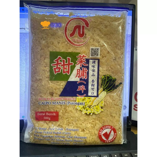 SU Brand Caipo Manis Lobak Manis 500gr Bahan Asli Berat Bersih 500g | Chaipo Caipo Sweet Preserved Radish