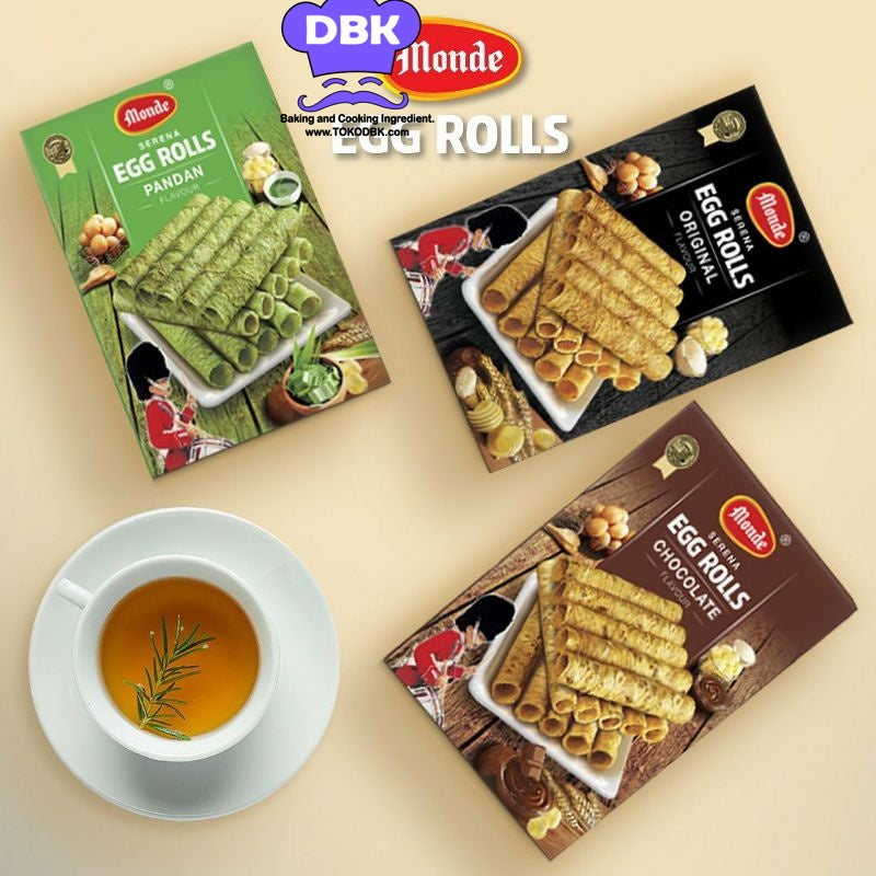 MONDE EGG ROLL 70g biskuit semprong serena egg rolls wafer original pandan coklat