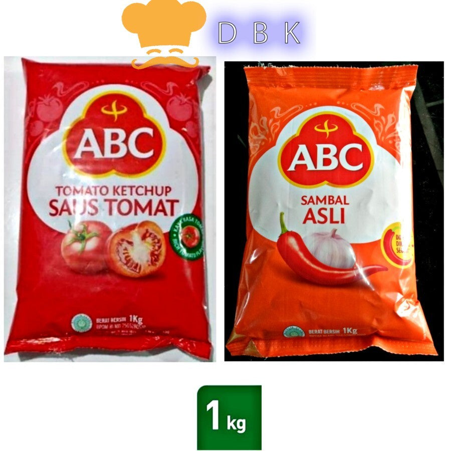 ABC saus tomat dan sambal refill 1 kg asli standing pouch