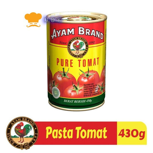 Pasta Tomat Kaleng Ayam Brand 430gr puree tomat
