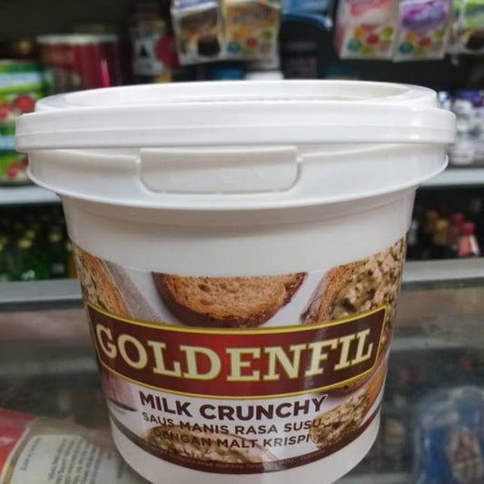 GOLDENFIL MILK CRUNCHY 1KG rasa vanila susu dengan malt gurih