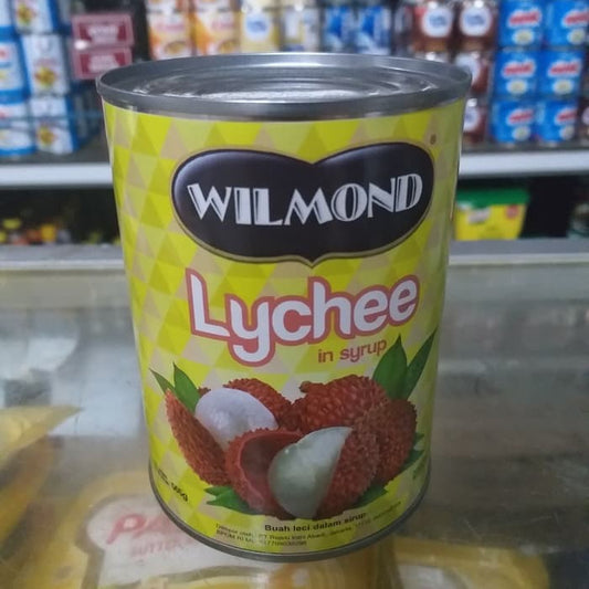 wilmond lychee canned 565gr wilmond leci buah leci kaleng