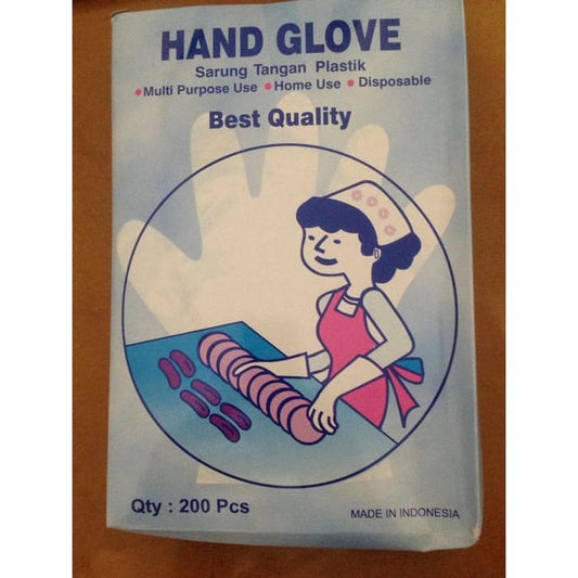 hand glove plastik perbox isi 200pcs sarung tangan dapur sekali pakai