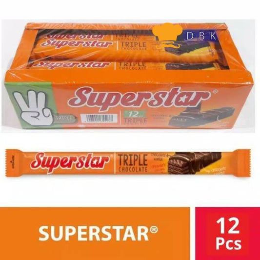 Biskuit Wafer superstar Long 20PCS triple chocolate