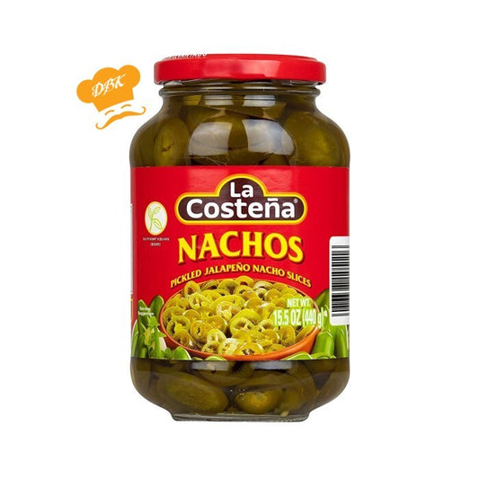 La Costena Nachos Pickled Jalapeno pepper Slices 440 gr acar pedas