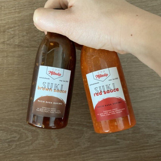 Suki / Shabu / Yakiniku Grill Sauce / Tare 150g Mitsuko sweet brown and spicy red