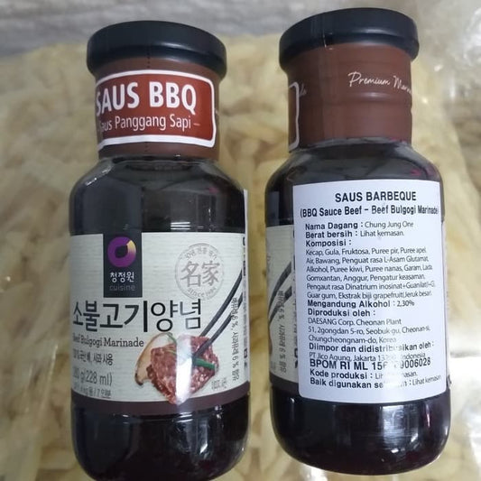 Chung Jung One saus bulgogi 280ml CJO bbq saus bbq marinasi short rib kalbi