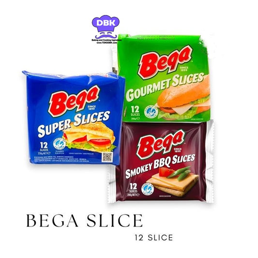 Keju slice Bega Slice 12s cheddar cheese smokey bbq gourmet super slice australia