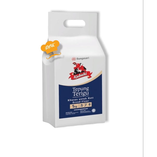 Kabuki Tepung Terigu Bungkus Biru Protein Tinggi 1 Kg dbk