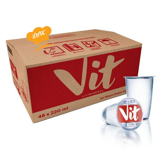 VIT gelas air mineral kemasan 42 x 220 ml/ dus