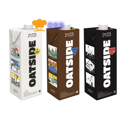 Oatside Chocolate/ Hazelnut/ Barista Blend Oat Milk 1L Susu Oatly bin