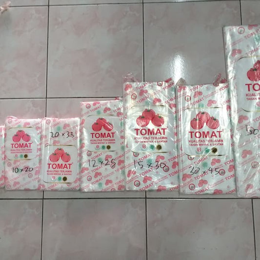 plastik PE tomat 30x45 Ukuran 5kg plastik