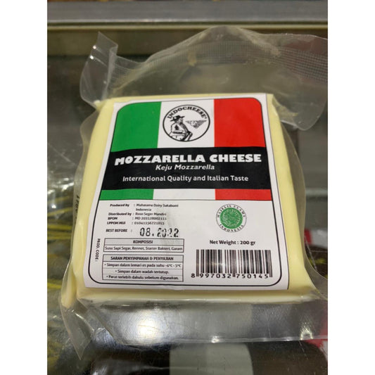Indo Cheese Mozarella 200 gram Keju moza bukan perfetto