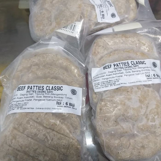 BERNARDI BEEF PATTIES 6s 240gr daging burger sapi classic premium