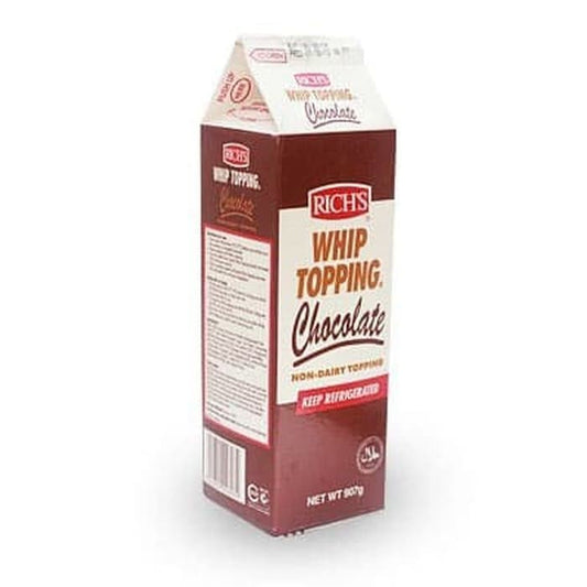 Rich Whip cream coklat 907ml topping coklat whipping cream rich's