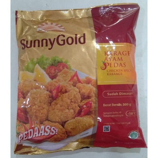 SUNNYGOLD KARAGE PEDAS 500gr SUNNY GOLD AYAM KARAAGE SPICY