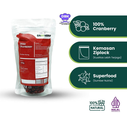Greenara Cranberry Kering 100gr / Dried Cran berry