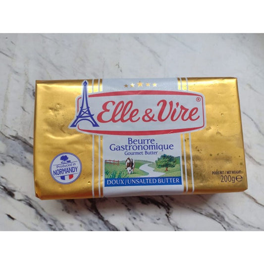 Butter Unsalted Premium| Mentega Tawar | Elle & Vire 200gr elle vire