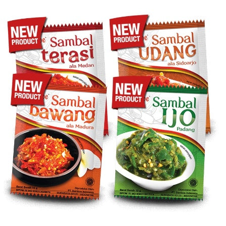 [PACK] BAMBOE sambal 10 x 15gr terasi medan bawang ijo udang