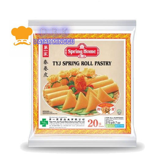 TYJ Spring Roll 21,05cm \8,5inc ( Besar ) \ 20 lembar | TYJ Kulit Lumpia 8,5in 275gr Spring Roll 21,05cm