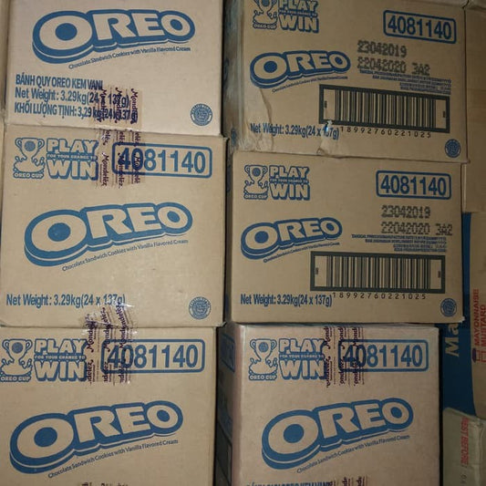 [DUS] Oreo vanilla 110gr x 24pcs biskuit oreo per dus