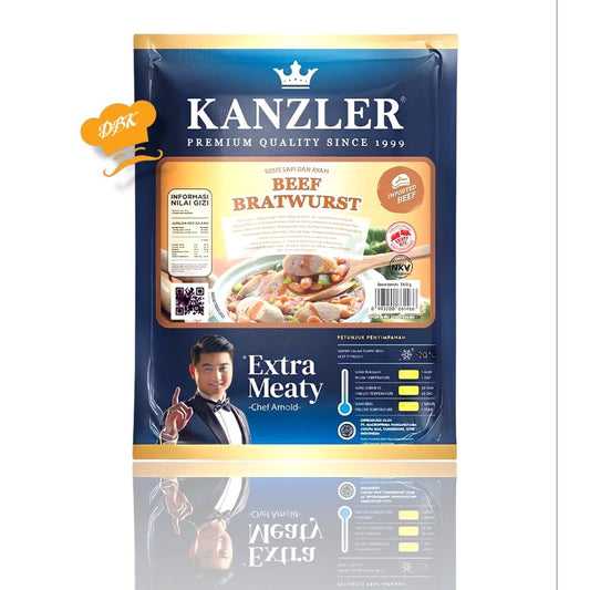 Kanzler Beef Bratwurst Sausage 360gr isi 5 | Sosis Sapi