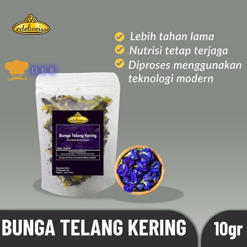 Bunga Telang Kering 10gr Butterfly Pea Flower teh biru talang