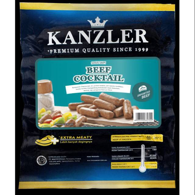 Kanzler Beef Cocktail 500gr | Kanzler Sosis Mini | Cocktail Sausage 500GR