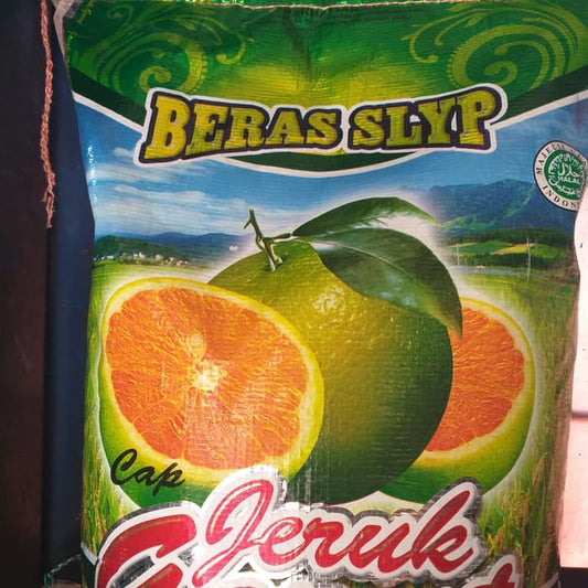 beras cap jeruk 10kg pulen original segel