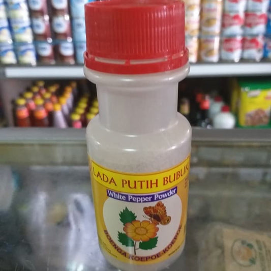 lada putih bubuk cap bunga kupukupu koepoe koepoe 85gr