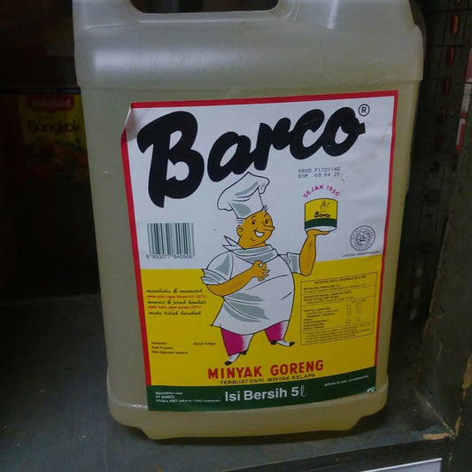 minyak goreng kelapa barco 5lt (gojek/gosend)