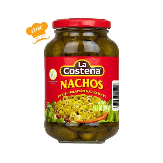 La Costena Nachos Pickled Jalapeno pepper Slices 440 gr acar pedas