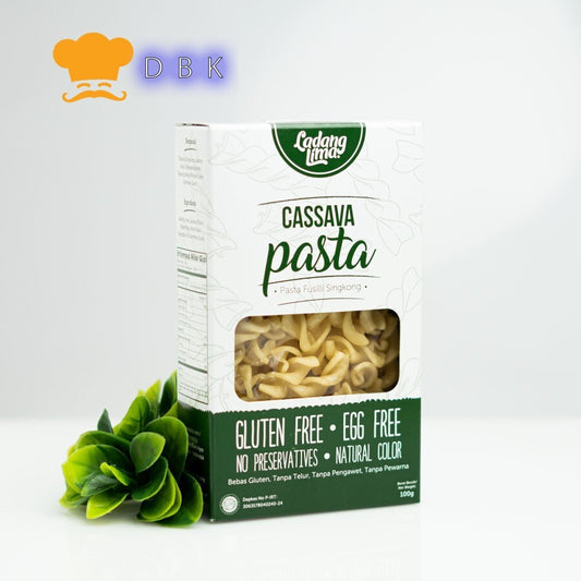 Ladang Lima - Pasta Cassava Fusili 100gr - Pasta Organik singkong dbk